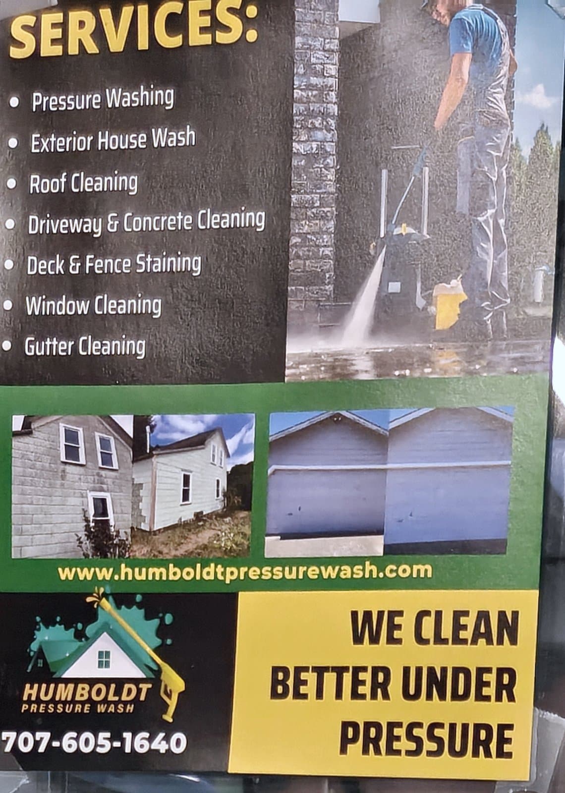 Flyer for Humboldt Pressure Wash
