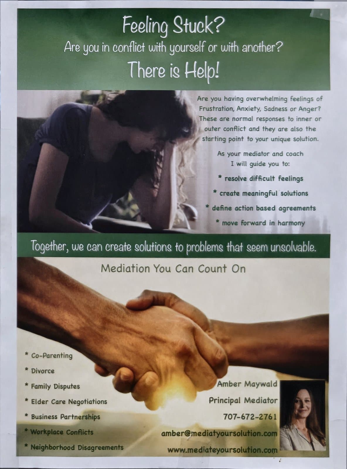 Flyer for Feeling Stuck? Mediation You Can Count On