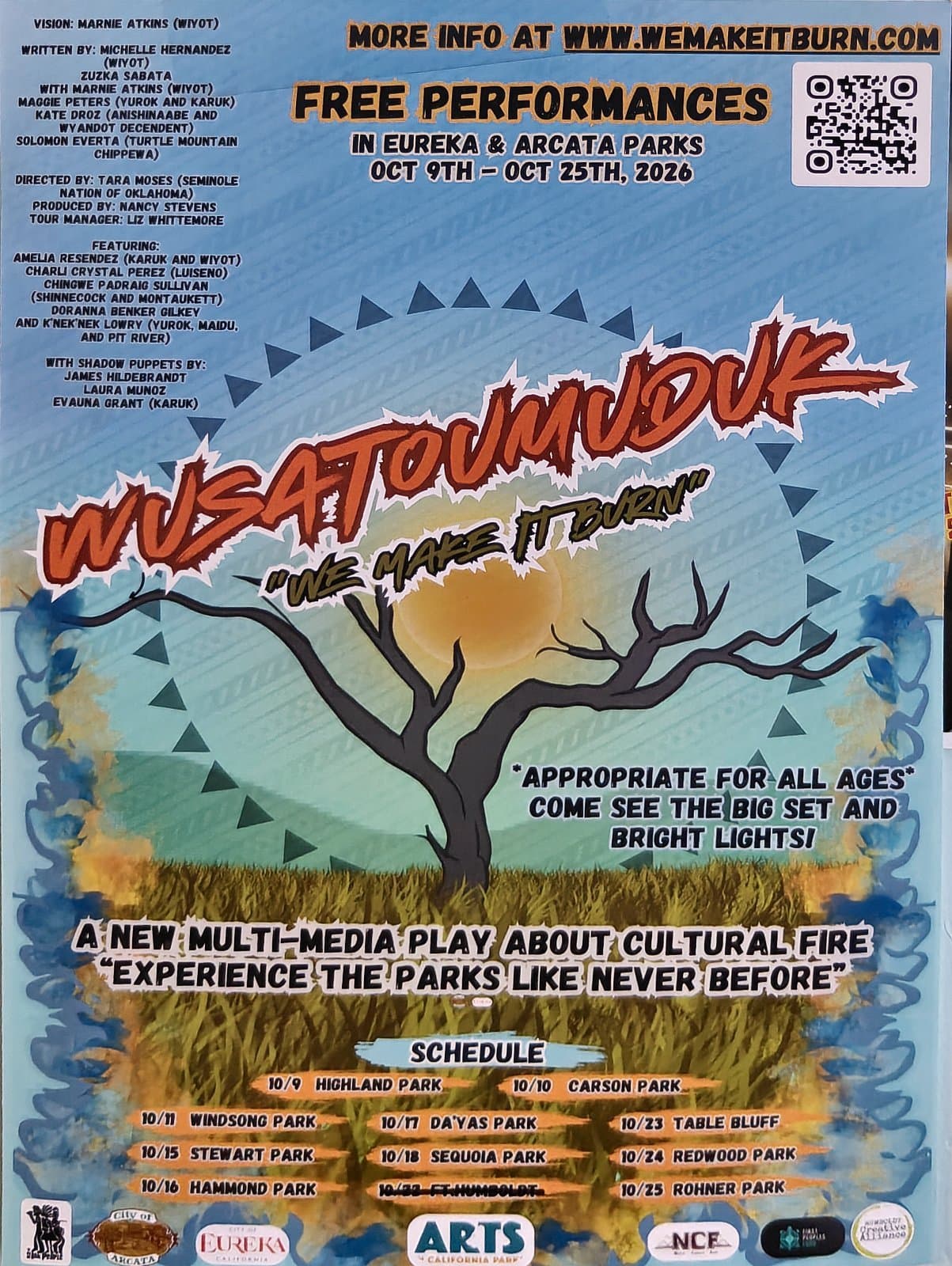 Flyer for Wusatoumuduk "We Make It Burn"