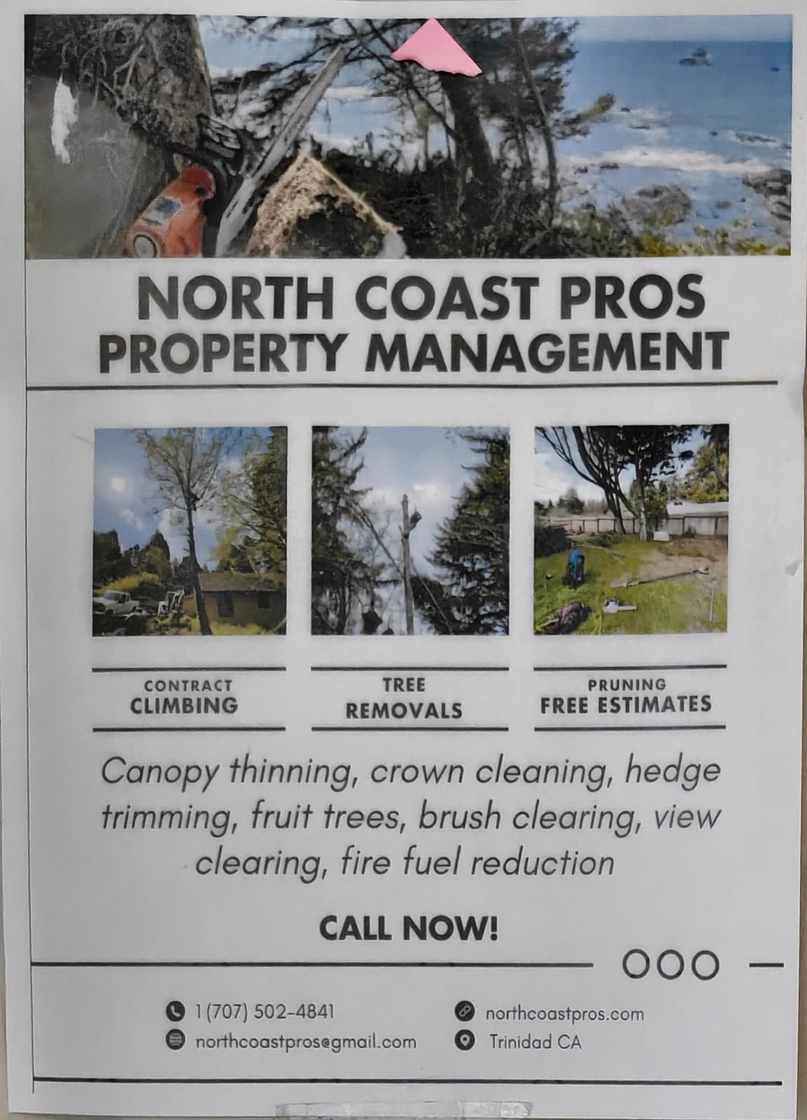 Flyer for North Coast Pros Property Management