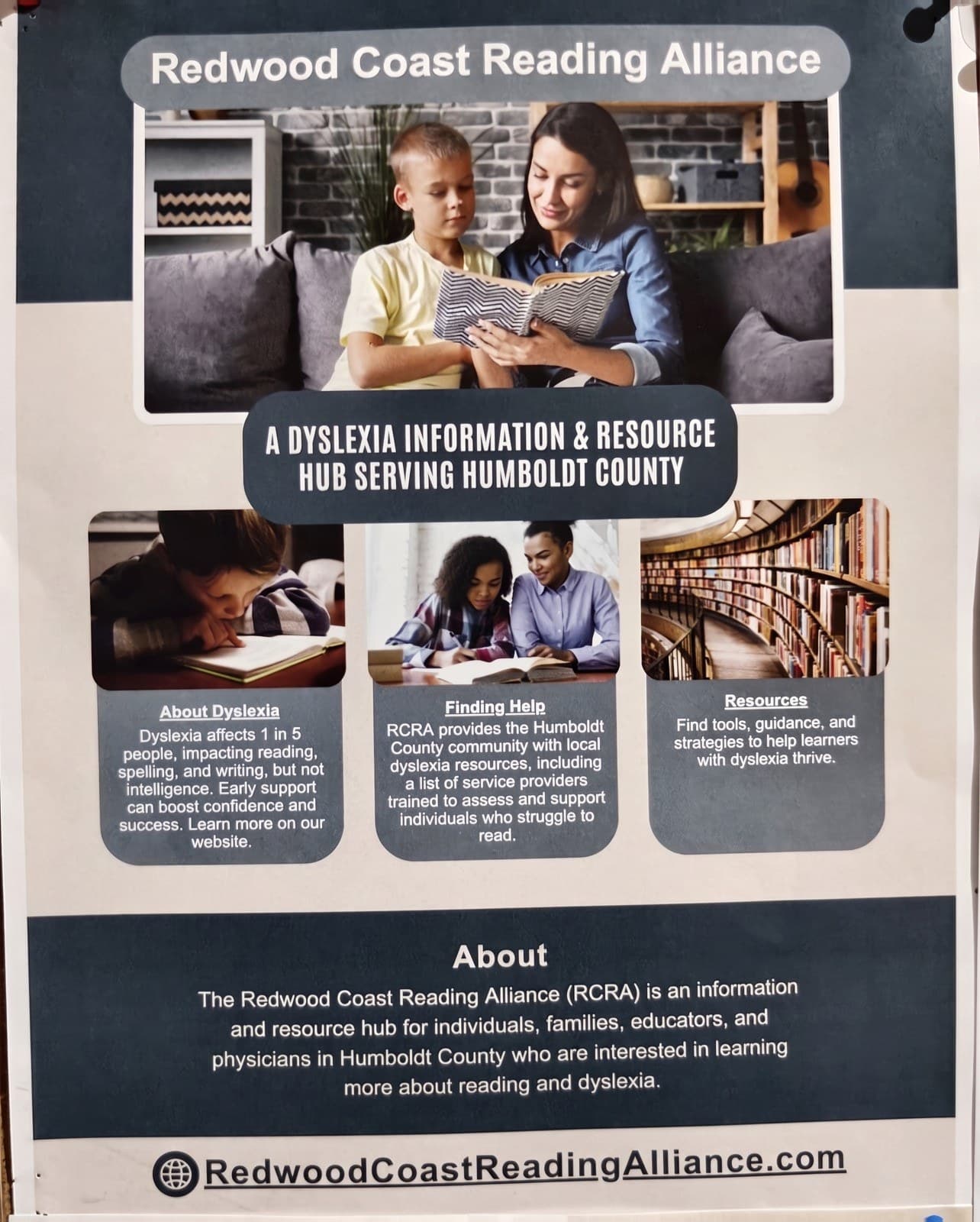 Flyer for Redwood Coast Reading Alliance