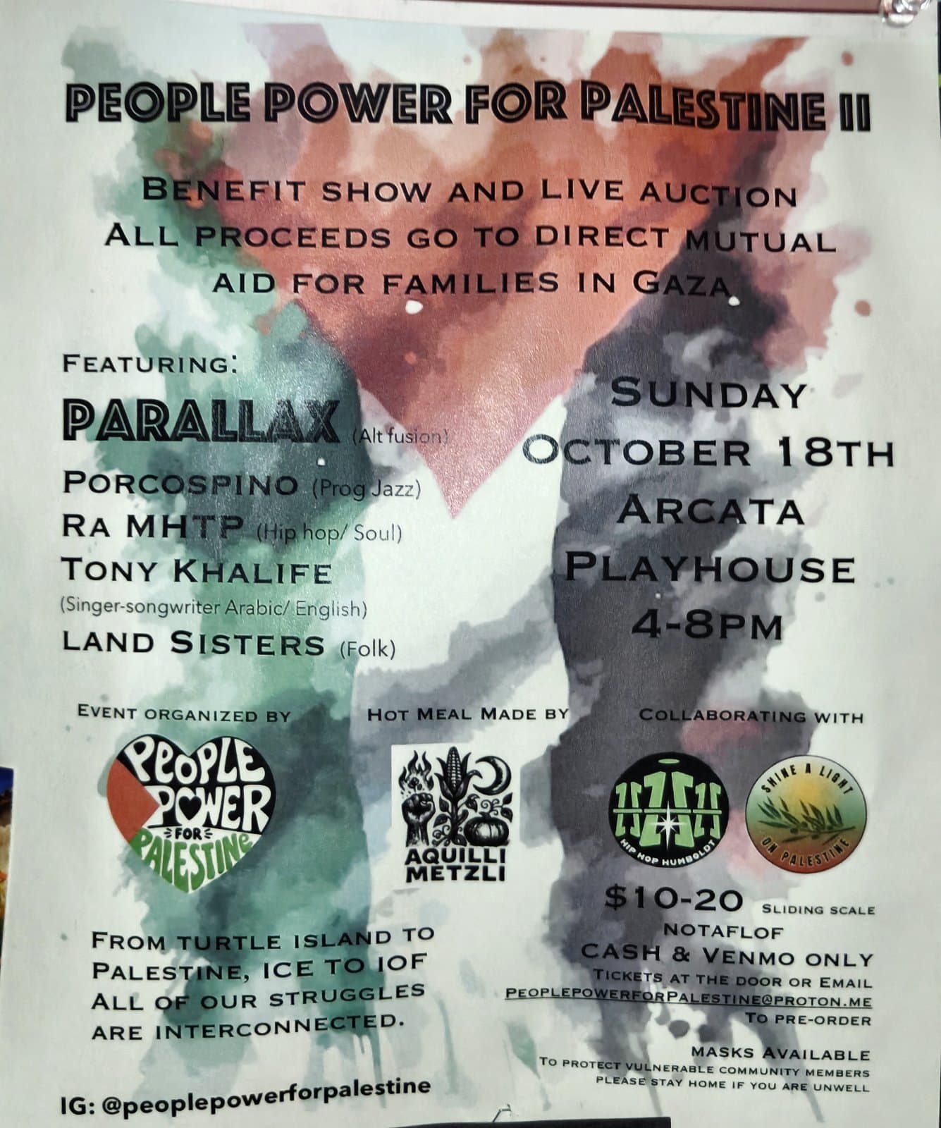 Flyer for People Power for Palestine II