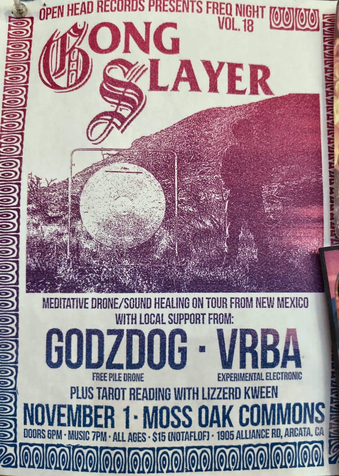 Flyer for Gong Slayer: Freq Night Vol. 18
