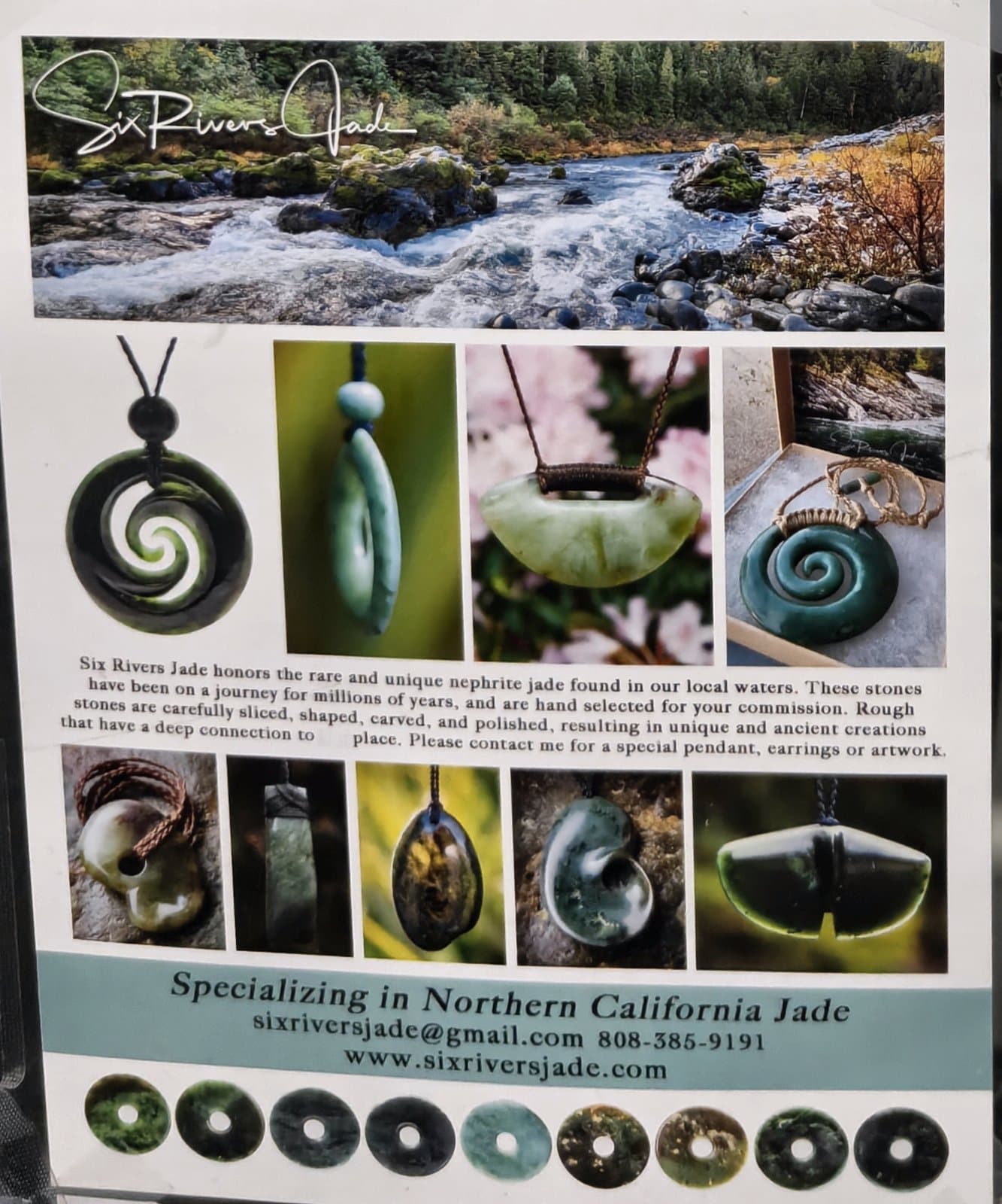 Flyer for Six Rivers Jade