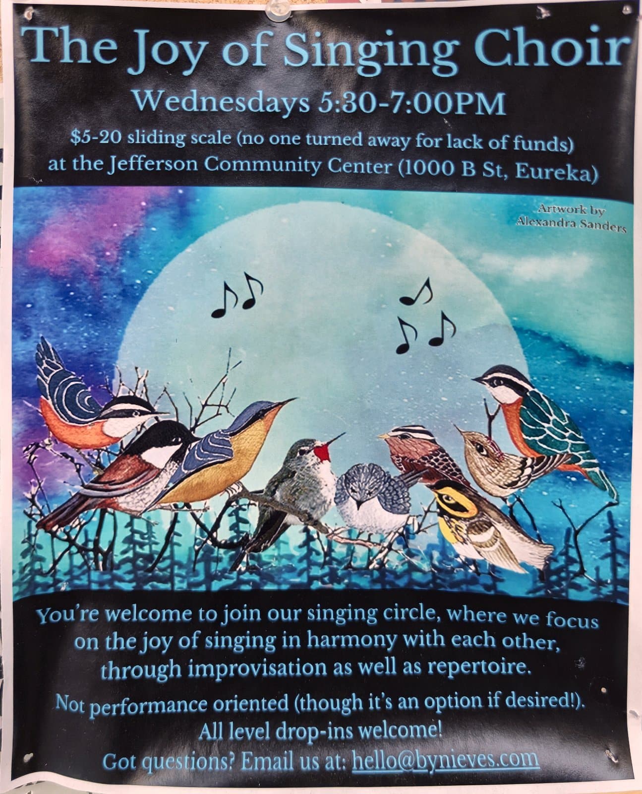 Flyer for The Joy of Singing Choir